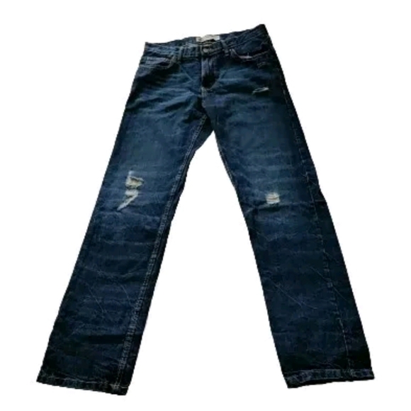 🎁 Mens Levis 502 Regular Taper Jeans Denim Distressed ripped Jeans size 29 X 29 - Picture 1 of 15